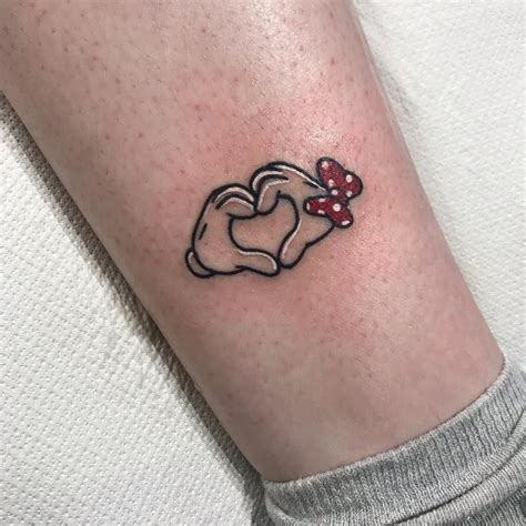 Cute Mickey And Minnie Mouse Hands Tattoo Minnie Tattoo Mickey