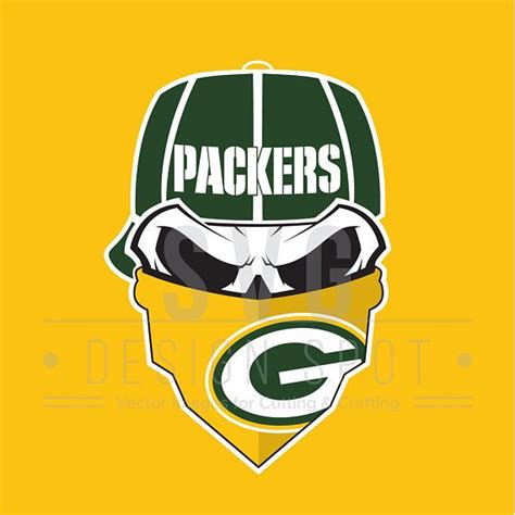Download for free in png, svg, pdf formats 👆. Green Bay Packers Skull SVG Wall Art for Cricut Silhouette ...