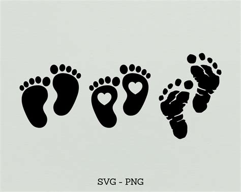 Baby Feet Print Svg Baby Foot Svg Baby Footprint Svg Digital