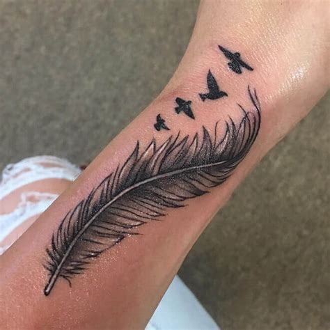 Top 30 White Feather Tattoos Stunning White Feather Tattoo Designs