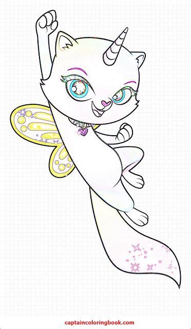 Kitten with striped tail and paws. Rainbow butterfly unicorn kitty | Kitty coloring, Rainbow ...