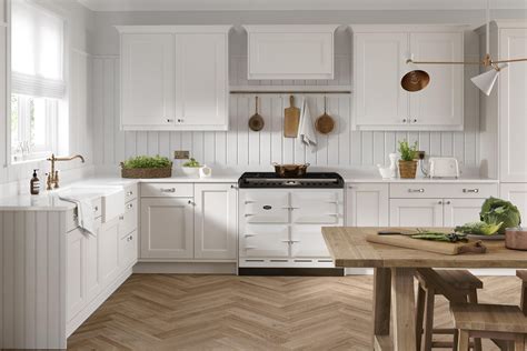 Traditional Shaker Farmhouse Kitchen With Tongue And Groove Panels