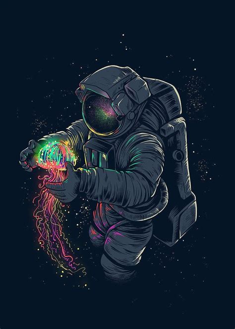 Jellyspace Space Astronaut Trippy Space Art Hd Phone Wallpaper Pxfuel