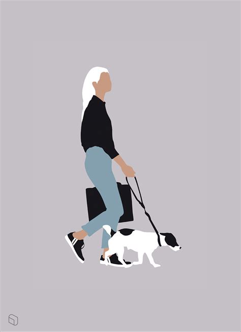 Flat Vector Woman Walking Dog Illustration | Dog illustration, People illustration, Illustration