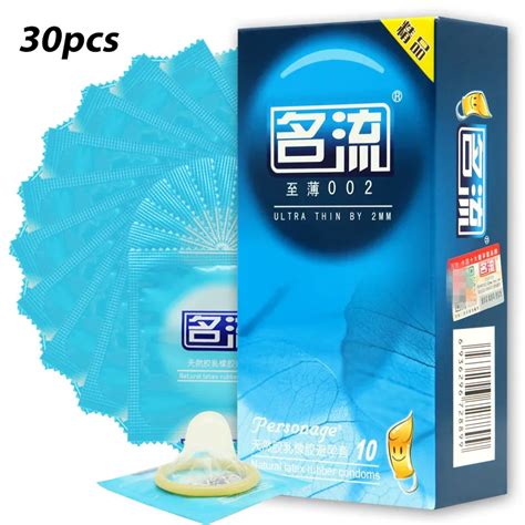 30pcs mingliu ultra thin 002 lubricated condoms natural latex kondoms smooth penis sleeve safe