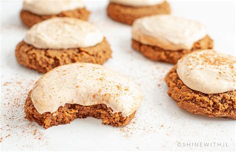 Cream Cheese Frosted Pumpkin Spice Cookies Gf Shine With Jl