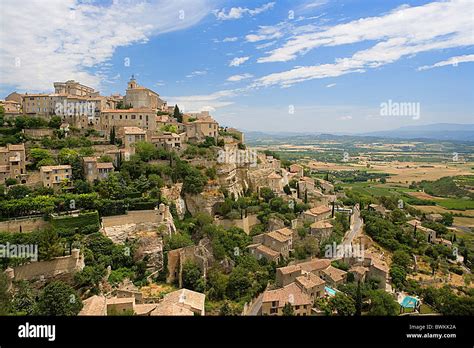 France Europe Provence Department Vaucluse Gordes Town City View