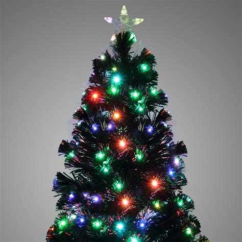 6ft Fiber Optic Pre Lit Artificial Christmas Tree W Color Led
