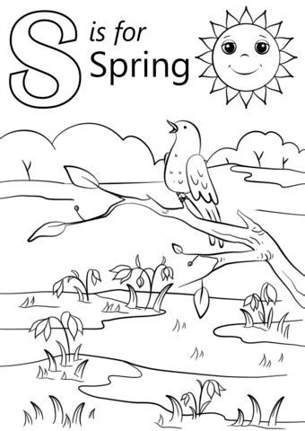 Free printable spring coloring sheets for kids that you can print out and color. Letter S is for Spring coloring page | Free Printable ...