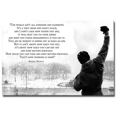 Rocky Balboa Motivational Quotes Art Silk Fabric Poster Print 13x20 24x36inch Inspirational