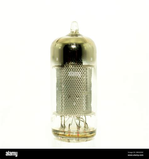 Electronic Vacuum Tube Transistor Bulb Isolated On A White Background