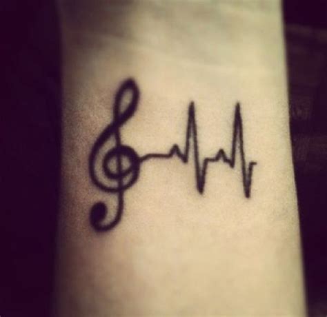Getting random music notes tattooed on your body without knowing how to read music is as stupid as getting chinese symbols want to see more posts tagged #music tattoo? Heartbeat tattoo music notes wrist | Tattoos | Pinterest