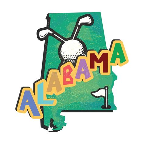 Alabama State Map Vector Illustration Decorative Design Stock