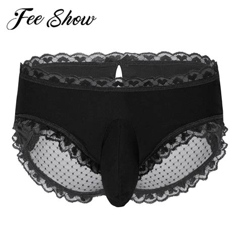 Sexy Men Sissy Pouch Man Panties Underwear Penis Cuecas Masculina Lace