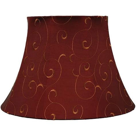 Better Homes And Gardens Traditional Fabric Bell Table Lamp Shade Red