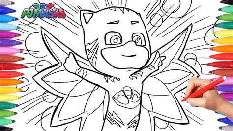 Pj Masks Catboy Owelette And Gekko All In One Coloring Pages How To Draw
