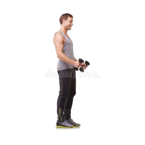 Exercise Is Awesome Full Body Of A Fit Young Man Doing Bicep Curls