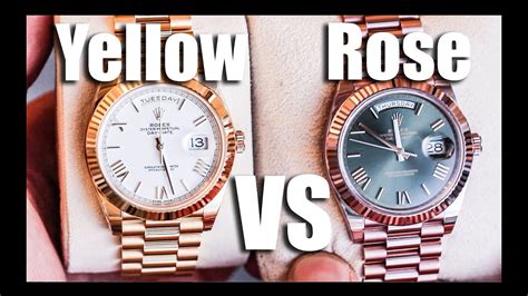 If i didn't do rose. Yellow Gold vs Rose Gold (Day-Date) - YouTube