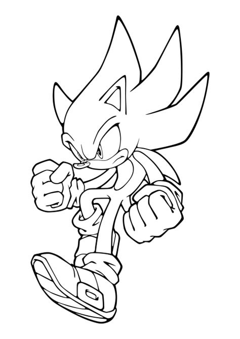 Super Sonic Omalovánky Sonic The Hedgehog Omalovánky Coloringscc