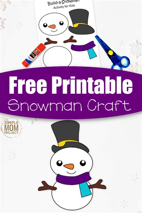 Printable Snowman Craft With Free Template Simple Mom Project
