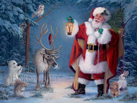 Santas Woodland Christmas Linda Barnicott Publishing Llc