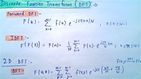 Discrete Fourier Transform In Digital Image Processing Properties Of