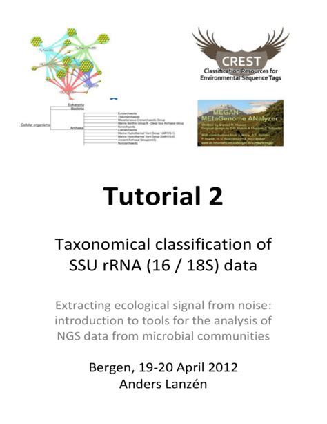 Tutorial 2 Taxonomical Classification
