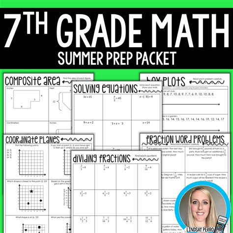 Math 7th Grade Summer Packet 7th Grade Math Summer Packet By To The