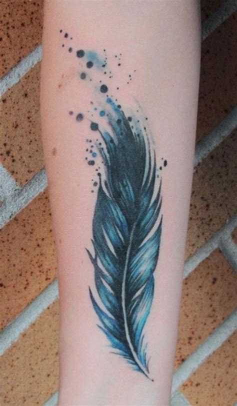 Feather Tattoo Watercolor Realistic Watercolor Tattoo