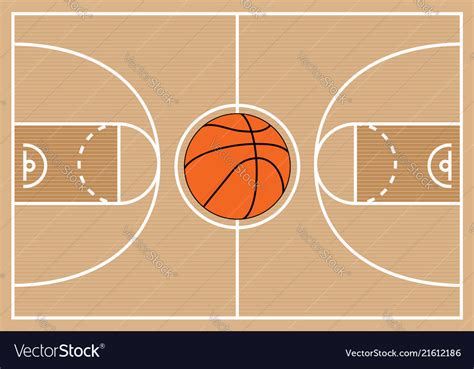Basketball Court Symbol Royalty Free Vector Image