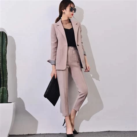 Best 2017 New Pant Suits Women Casual Office Business Suits Formal Work