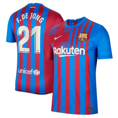 Camiseta F De Jong 21 Barcelona Primera Equipación 20212022 Lars7