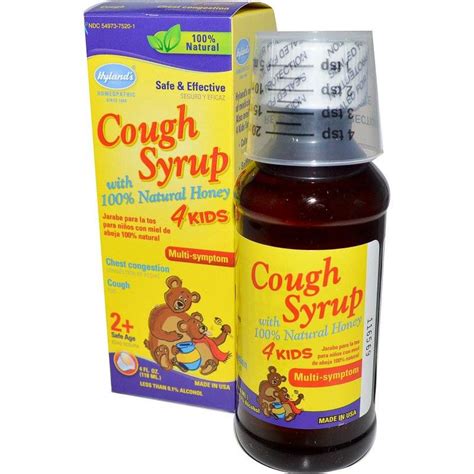 Hylands Cough Syrup With Honey 4 Kids 4 Oz