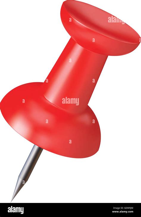 Red Push Pin Stock Vector Image And Art Alamy