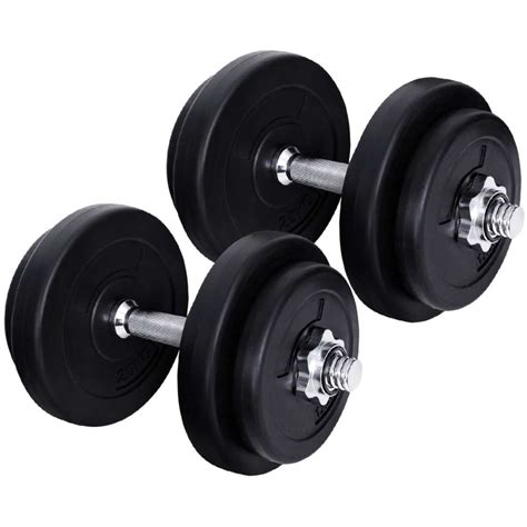 everfit 20kg dumbbells set weight training plates home gym 2 dumbbells woolworths