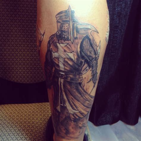And if you love knight templar rising from the. Templar tattoo done by Oliver Kalkofen | Tattoos, Portrait ...