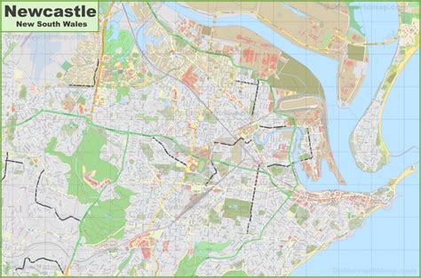 Large Detailed Map Of Newcastle A