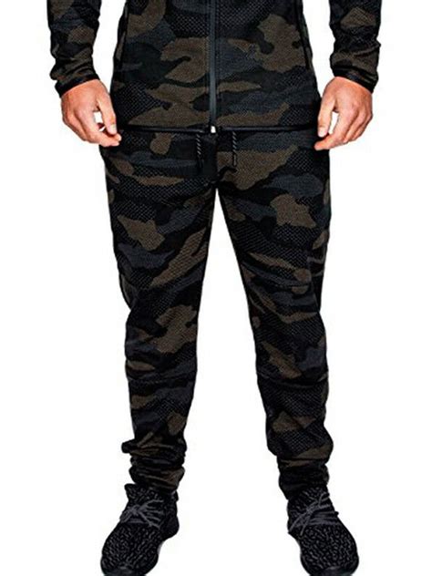 Mens Camo Sports Jogging Pants Running Trousers Army Military Fitness