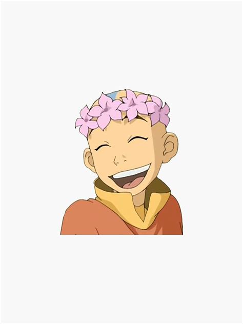 Flower Crown Aang Avatar The Last Airbender Sticker For Sale By