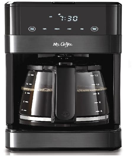 Mr Coffee 12 Cup Programmable Coffee Maker Led Touch Display Black