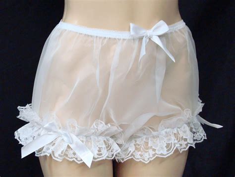 adult sissy white sheer chiffon pantie and training bra for men cross dresser cosplay