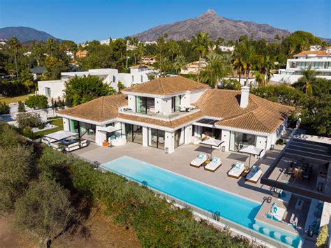 Refurbished Front Line Golf Modern Andalusian Style Villa For Sale In