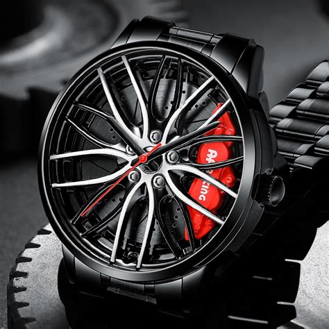 Nektom Sports Car Wheel Rim Hub Watches Men Custom Design
