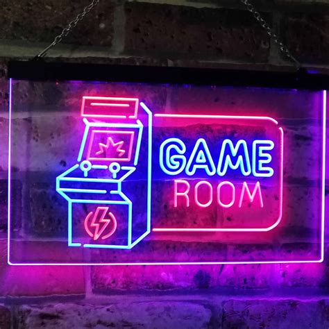 Game Room Arcade Dual Color Led Neon Sign Arcade Game Room Led Neon