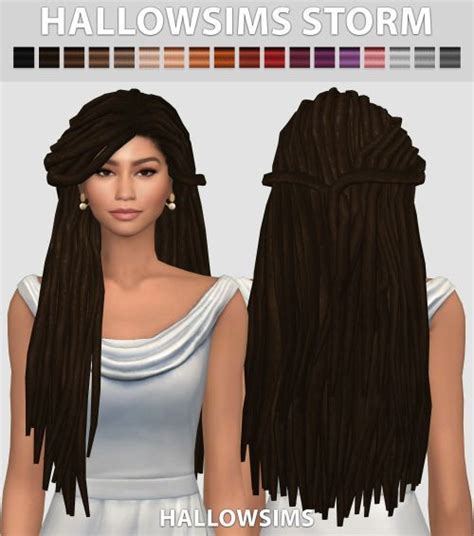 Sims 4 Ccs The Best Hallowsims Storm Sims 4 Curly Hair Sims 4