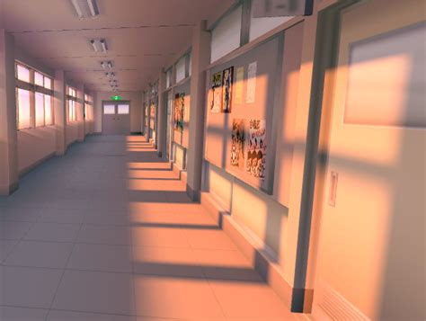 Hallway Of The Japanese School Model 3d 内饰 Unity Asset Store