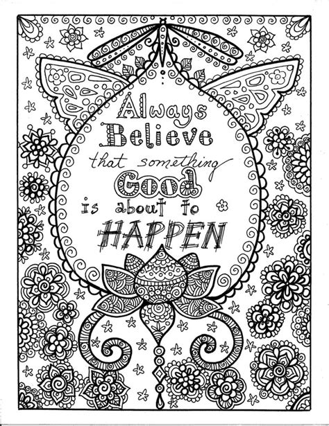 Free Printable Sayings Coloring Pages For Adults