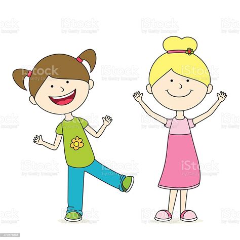 Two Best Friends Stock Illustration - Download Image Now - iStock