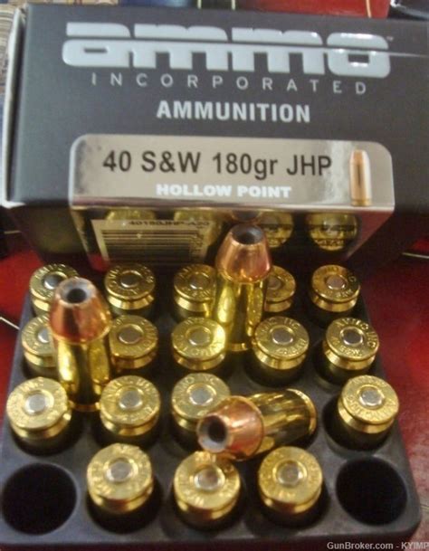 200 Ammo Inc 40 Sandw 180 Gr Jhp Hollow Point 40180jhp A20 New Ammunition Pistol Ammunition At