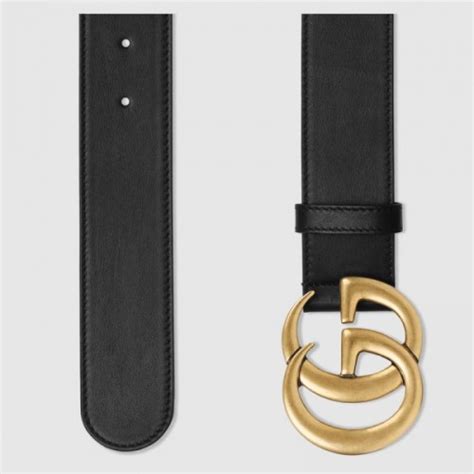 Gucci Leather Belt With Double G Buckle 15 Width